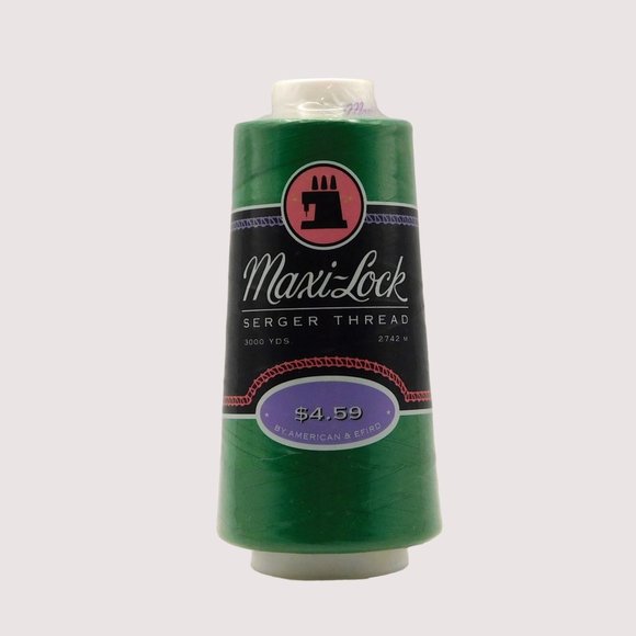 Maxi-Lock Cone Serger Thread Emerald Green 3000 Yards American and Efrid - Picture 1 of 2